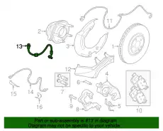 ШЛАНГ ТОРМОЗНОЙ ПЕРЕДНИЙ ЛЕВЫЙ T2H17794 JAGUAR