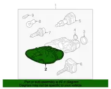 Стекло фары JAGUAR C2N2468
