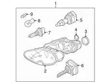 Стекло фары JAGUAR C2N2468