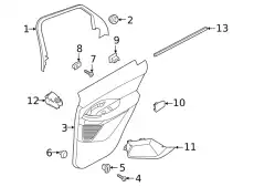 Уплотнитель двери JAGUAR J9C2913