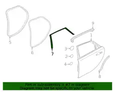 Уплотнитель двери JAGUAR J9C4874