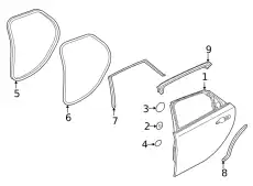 Уплотнитель двери JAGUAR J9C2915