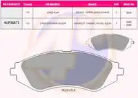 Тормозные колодки дисковые 4U 4UP36871