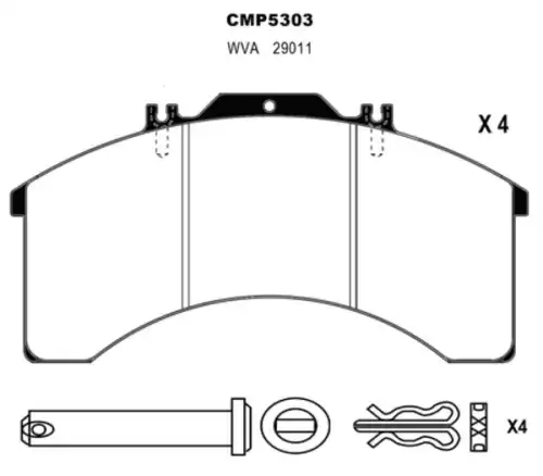 Тормозные колодки дисковые CAMPAR AUTOPARTS CMP5303
