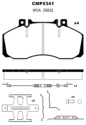 Тормозные колодки дисковые CAMPAR AUTOPARTS CMP5341