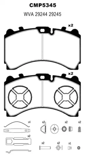 Тормозные колодки дисковые CAMPAR AUTOPARTS CMP5345