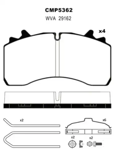 Тормозные колодки дисковые CAMPAR AUTOPARTS CMP5362