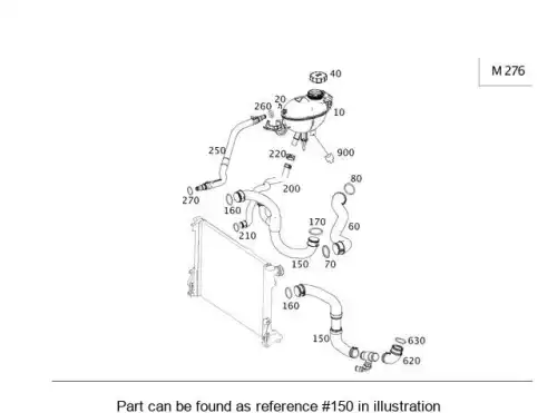 COOLANT HOSE 2125017482 MB
