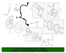 Front Speed Sensor !Right \13>15 MB E 400 3.5L V6 212 540 19 17