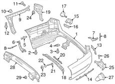 BASIC MOUNTING FOR BUMPER 2138851565 MB
