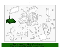 Heater Core !Rear \16>23 MB Metris 2.0L L4 000 830 64 01
