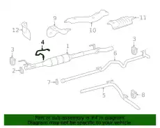 Exhaust Gas Temperature (Egt) Sensor !Left \13>22 MB Sprinter 2500 2.1L L4 000 905 82 05