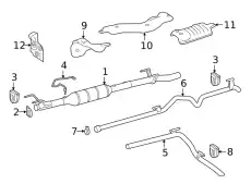 Exhaust Gas Temperature (Egt) Sensor !Left \13>22 MB Sprinter 2500 2.1L L4 000 905 82 05
