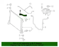 Lower Hose ! \16>23 MB Metris 2.0L L4 447 501 08 82