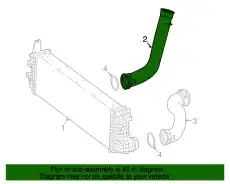 Inter-Cooler Hose !Right \16>23 MB Metris 2.0L L4 447 528 04 82