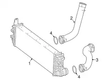 Inter-Cooler Hose !Right \16>23 MB Metris 2.0L L4 447 528 04 82