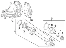 REAR AXLE SHAFT 1723509301 MB