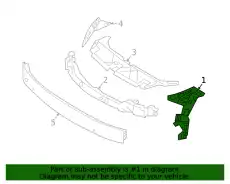 Basic Carrier For Bumper !Left Inner \19>22 MB A 220 2.0L L4 177 885 17 00