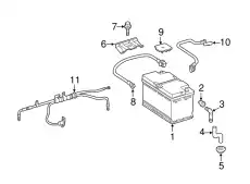 Battery Cable ! \12>14 MB CL 63 AMG 5.5L V8 2215400231