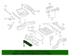 REAR AXLE CROSS MEMBER 2226100016