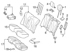 PAD REAR SEAT BACKREST 2229207211 MB