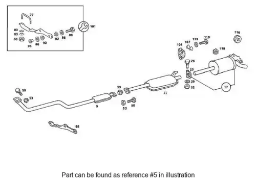 EXHAUST PIPE 2014902719 MB