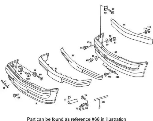 2018800405 COVER,FRONT BUMPER MB