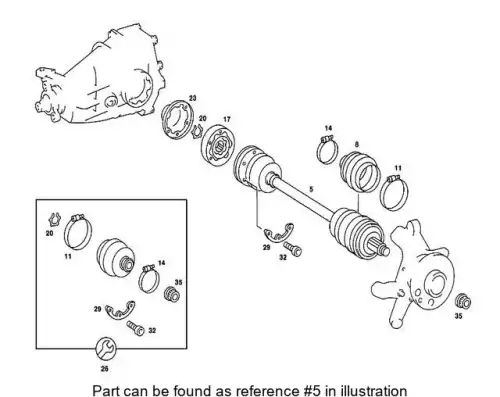 REAR AXLE SHAFT 2023500102 MB