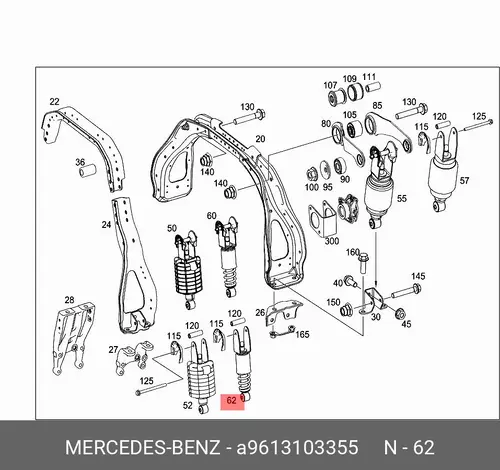Амортизатор кабины MB 961 310 33 55
