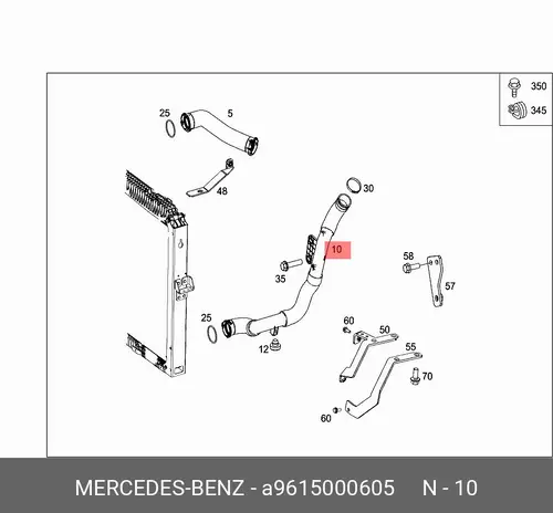 COOLANT LINE 9615000605 MB