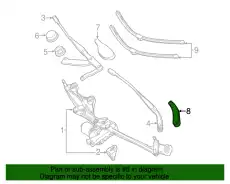 2388240900 COVER WIPER ARM MB