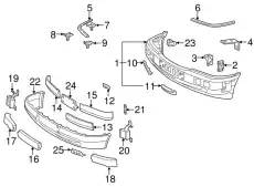 BRACKET,BUMPER,METAL 2028850212 MB
