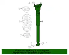 Shock Absorber !Rear Left/Right \14>17 MB B 250e BATTERY EV (EV/BEV), Electric 242 320 09 31