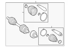 Cv Axle Assembly !Front Right \14 MB CLA 250 2.0L L4 242 330 02 00