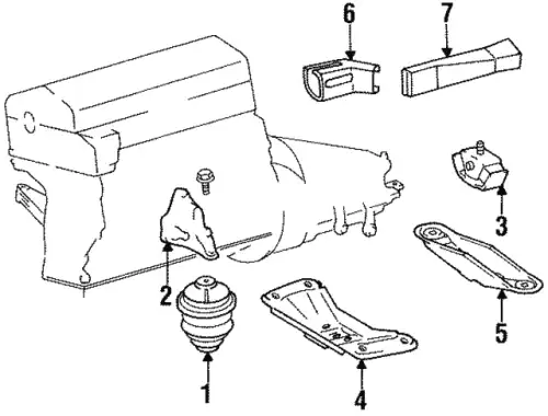 Mount Bracket !Left \87>93 MB 190 E 2.6L L6 103 223 13 04