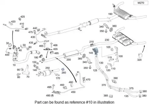 EXHAUST LINE 2464900610 MB