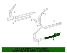 Rocker Panel !Left Outer \02>05 MB C 230 1.8L L4 203 637 35 09