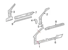 Rocker Panel !Left Outer \02>05 MB C 230 1.8L L4 203 637 35 09