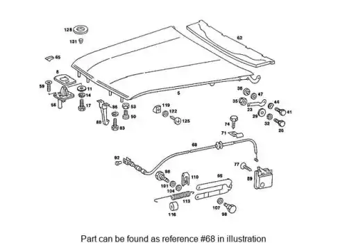 CABLE,HOOD RELEASE 1078800359 MB