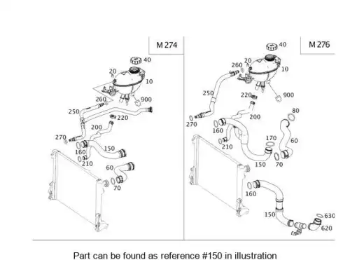 COOLANT HOSE 2045019282 MB