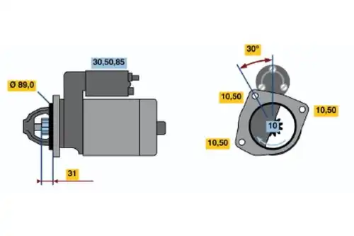Стартер BOSCH 0 001 231 035