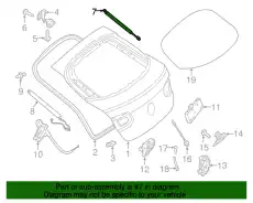 GAS PRESSURE STRUT 253 980 10 64 MB