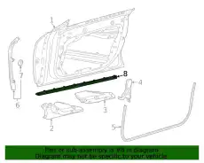 Уплотнитель двери MB 2577206001