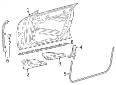 Уплотнитель двери MB 2577206001