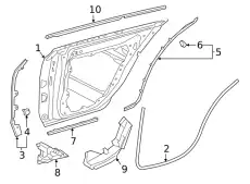 Уплотнитель двери MB 2577301201