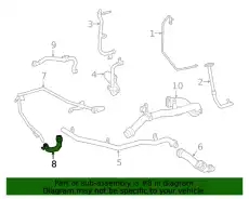 Engine Coolant Hose ! \14>23 MB GLB 250 2.0L L4 2702031582