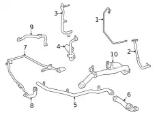 Engine Coolant Hose ! \14>23 MB GLB 250 2.0L L4 2702031582