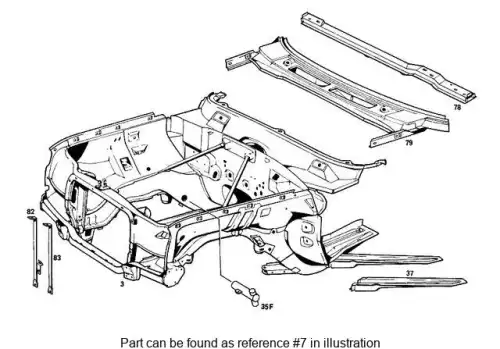 Panel, Front Wheelhouse ! \MB 115 626 07 75
