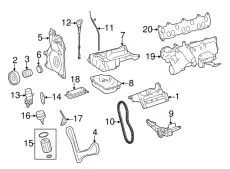 Engine Oil Pan !Upper \10>11 MB Sprinter 2500 3.0L V6 642 014 33 02