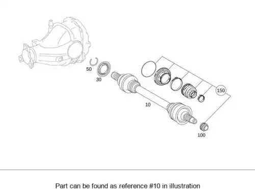 REAR AXLE SHAFT 2053509908 MB